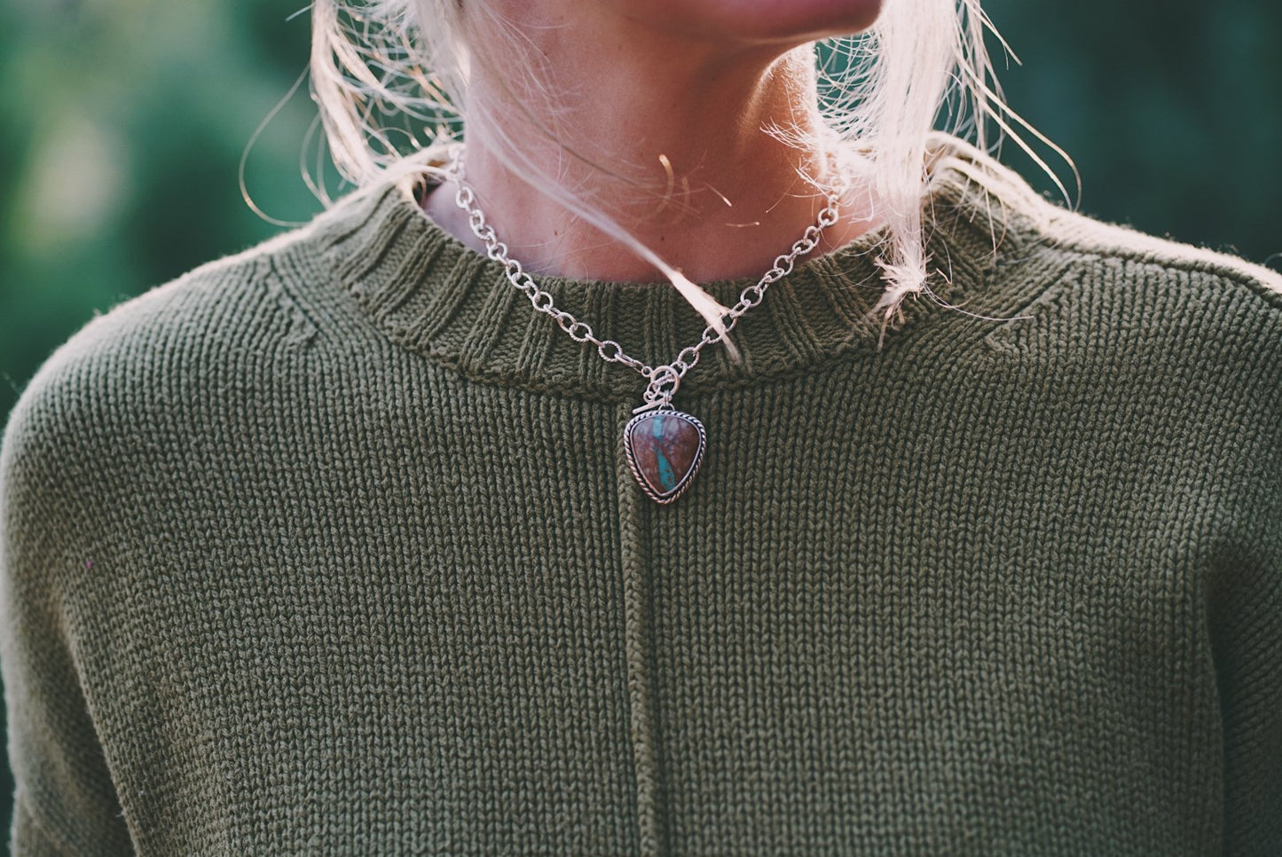 Royston Ribbon Turquoise Choker
